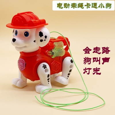 Douyin Online Influencer Electric Dog Dog Leash Toy Walking Light Music Wangwang Dog Stall Hot Sale Boy Gift