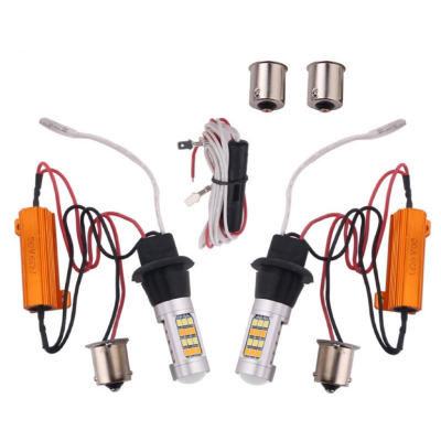 BA15s Decoding Two-Color LED Turn Light 1156 Turn Signal 7440 Daytime Running Lamp 2835 42smd