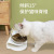 Cat Bowl Transparent Cat Ear Double Bowl Neck Protection Oblique Mouth Cat Dog Drinking Water Feeding Bowl Pet Bowl Pet Supplies