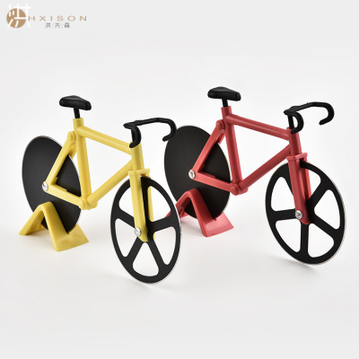 Cross-Border Roller Pizza Cutter Bicycle Creative Kitchen Gadget Color Box Kitchen Gadget Pizza Cutter