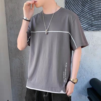 22 New Men's Casual Short-Sleeved Stall Running Jianghu Men's Clothing Factory Special Offer Wholesale Middle-Aged Men's T