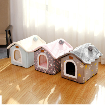 Creative Pet Bed Removable and Washable House Type Cat Nest Cat Dog Nest Closed House House Pet Supplies Four Seasons Available