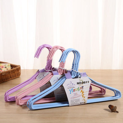 Household Air Clothes Adult Bold Metal Dipping Non-Marking Hanger Iron Hanger Stall Hot Sale Wholesale 0611