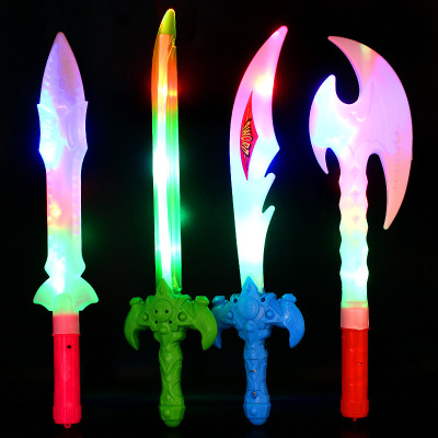 Small Luminous Toy Sword Simulation Moon Fighting Luminous Axe Stall Luminous Toy Hot Sale Wholesale