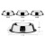 Stainless Steel Bowl for Pet Double Footprints Non-Slip Wear-Resistant Mute Tableware Pet Supplies Bowl Anti-Tumble Dog Bowl Wholesale