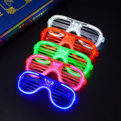 Luminous Glasses Bar Party Concert Props Fluorescent LED Flash Shutter Stall Cheer Toys Wholesale