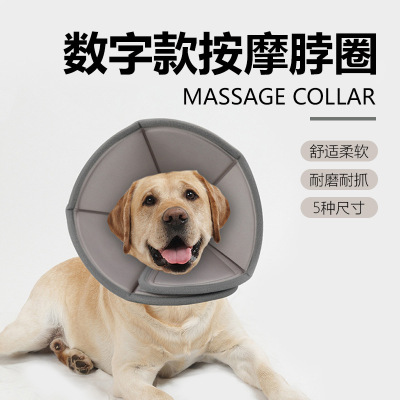 Amazon Eva Massage Elizabeth Ring Folding Super Light and Soft Pet Collar Anti-Bite Cat and Dog Collar Wholesale