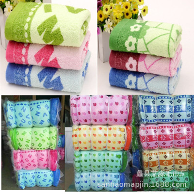 Weak Twist Cotton Printing More than Wholesale Towels Patterns Running in the Rivers and Lakes Market Supply Cheap Gift Face Towel Wholesale Supply