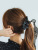 Banana Clip Vertical Clip Ponytail Hairpin 2022 New Light Luxury Copper Wire Korean Headdress Rhinestone Temperament Back Head Hairpin