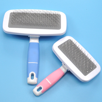 Pet Supplies Dog Comb Non-Slip Handle Pet Needle Comb Dogs and Cats Brush Small and Medium Sized Dog Brush Cleaning Supplies