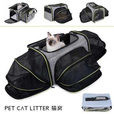 Amazon Pet Outdoor Backpack Large Capacity Multifunctional Breathable Pet Foldable and Convenient Handbag Outdoor Cat Bag
