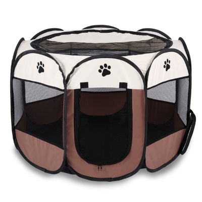 Octagonal Pet Delivery Room Dog Cage Cat Nest Foldable Oxford Cloth Waterproof Scratch-Resistant Dog Tent Cat Delivery Room Pet Fence