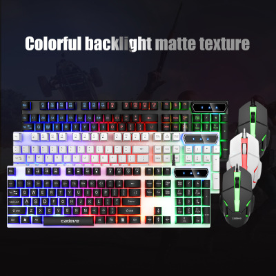 Brand 9122 Gaming Keyboard Backlit Keyboard Mouse Wired Keyboard and Mouse Set Luminous Cross-Border Foreign Trade