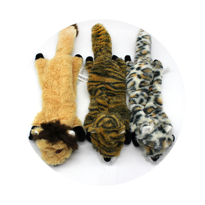 Plush Pet Sounding Tiger Leopard Lion Non-Stuffed Pet Toy Dog Dog Supplies Factory Wholesale Quantity Discount