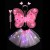 Children's Toy Butterfly Wings Stall Toy Rain Silk Butterfly Wings LED Light-Emitting Butterfly Wings Set