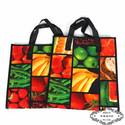 Printed Pattern Colored Non-Woven Fabric Tote Bag Shangchao Clothing Shopping Tote Bag Advertising Non-Woven Bag.