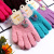 New Twill Autumn And Winter Thickened Gloves Full Finger Knitted Gloves Jacquard Striped Student Children Warm Gloves