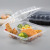 Disposable Lunch Box Square Plastic Takeaway One-Piece To-Go Box 8-Inch Hamburger Box American Fast Food Lunch Box Pp