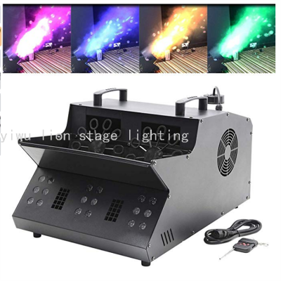 Factory Direct Sales 1500W Smoke Bubble Machine Wedding Stage Performance Special Effect Equipment Color Luminous Bubble Machine Smoke Making Machine