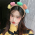 Korean Colored Loving Heart Face Wash Headband Women's Headband Style Sweet Cute Internet Celebrity Apply a Facial Mask All-Match out Headband