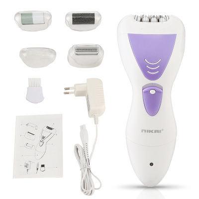 Cross-Border Hot Selling 4-in-1 Multifunctional Hair Removal Device Fully Washable Women's Shaver Does Not Hurt Skin Dead Skin Cells Remover Niaki