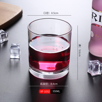 Transparent Plastic Drink Cup Pc Acrylic Bar Restaurant Drinking Glass Liquor Cup Color Thickened Gargle Cup Factory Direct Sales