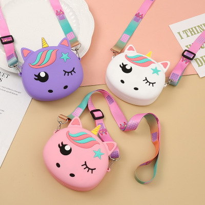 Spring Unicorn Cute Crossbody Bag Coin Purse Decompression Cosmetic Storage Bag Coin Storage Bag