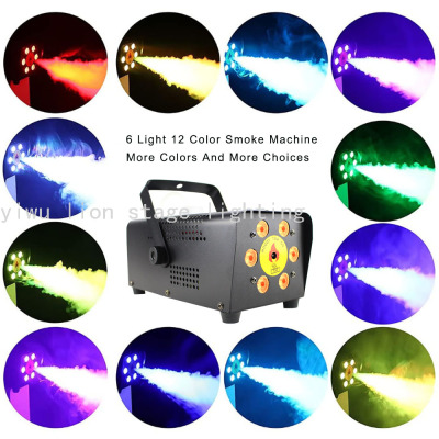 Factory Direct Sales 6 Led Colorful Lamp Beads 400W Remote Control Smoke Making Machine Wedding Stage Performance Portable