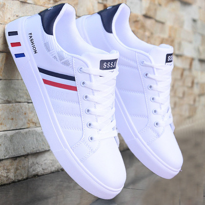 2022 Spring New Casual Shoes Men's Sneakers Trendy Breathable White Shoes Men's Sports Shoes Low Top Leather Sneaker