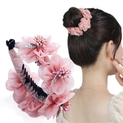 Bud Bun Hair Band Artifact for a Lazy Korean Hairpin Back Head Hair Ring Hair Clip Hair Claws Tied-up Hair Headwear for Women