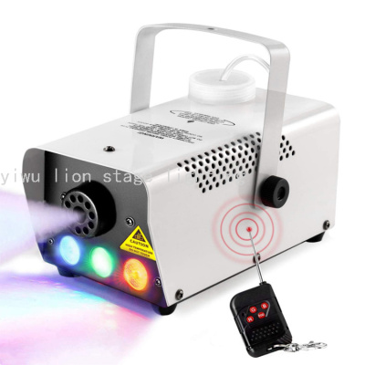 Factory Direct Sales White Shell 500W Luminous Smoke Making Machine 3 Led Colorful Lamp Beads Wedding Stage Sprayer