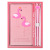 Christmas Gift Girl Heart Notebook with Pen Set Cute Cartoon Flamingo Student Notepad Office Notebook