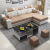 Leather Simple Modern Small Apartment Sofa Living Room Complete Three-Seat Combination Apartment Economical Cloth Sofa