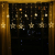 Led Six Big Six Small Five-Pointed Star Curtain Light Christmas Day Light Wedding Birthday Indoor Room Decorative String Lights