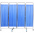 Steel Medical Screen Thickened Removable Folding Ward Partition Screens Push-Pull With Wheels Blue Hospital Screen