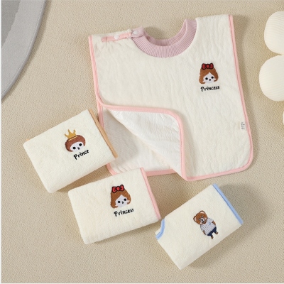 Child Wash Towel Baby Towel Waterproof Bib Brushing Face Mouthwash Towel Non-Wet Clothes Baby Washing Face Bib