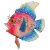 Colorful Multicolor Fairy Fish Refridgerator Magnets Multi-Function Home Background Decorative Crafts