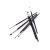 Manicure Brush 7 PCs One Set Black Stick Flat Head Phototherapy Brush UV Pen Broad Brush Comprising a Row of Penshaped Brushes Set French UV Nail Applicable