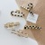 Black and White Chessboard Grid Barrettes Fashion Temperament Back Head Shark Clip Updo Hair Claw Hair Accessories