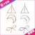 American Headdress Geometric Hairpin Triangle Bow Alloy Cross-Border Wholesale 2 Yuan Store Hairpin Sets Metal Hairpin