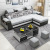 Leather Simple Modern Small Apartment Sofa Living Room Complete Three-Seat Combination Apartment Economical Cloth Sofa