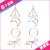 American Headdress Geometric Hairpin Triangle Bow Alloy Cross-Border Wholesale 2 Yuan Store Hairpin Sets Metal Hairpin