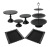 Black Retro Dessert Table Decoration European Cake Stand Wedding Props Lace Cake Plate Dim Sum Rack Set