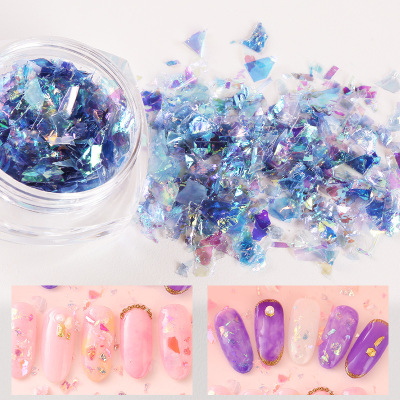 Nail Stickers 5G Bottled Japanese Shell Paper Nail Sticker Applique Japanese and Korean Candy Style