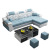 Leather Simple Modern Small Apartment Sofa Living Room Complete Three-Seat Combination Apartment Economical Cloth Sofa