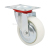White Pp Caster Universal Wheel with Brake White Nylon Wheel Industrial Screw Rod Furniture Trolley Wheel Plastic Wheel