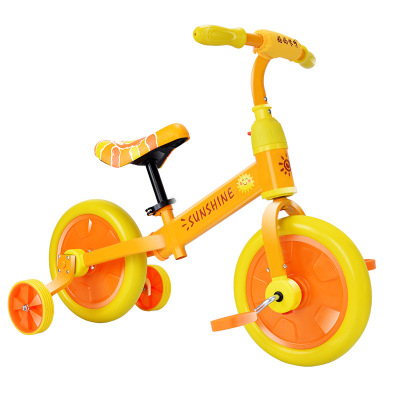 Balance Car Children's Pedal-Free Self-Propelled Scooter 1-3-6 Years Old Walker Baby Three-Wheel Dual-Purpose Carriage