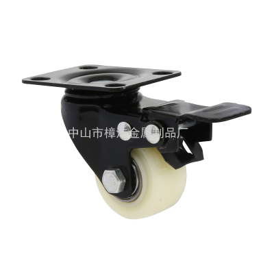 1.5-Inch 2-Inch Universal Mute Gold Diamand Caster Office Polyurethane Roller Furniture Pulley Brake Wheel Manufacturer