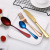 1010 Tableware Set Black Gold Plated Stainless Steel Knife and Forks Creative Color Western Food/Steak Knife, Fork and Spoon