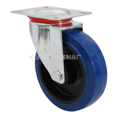 Factory Wholesale Ultra-Quiet TPR Universal Wheel Wear-Resistant Rubber Caster Trolley Flat Tool Car Factory Wholesale